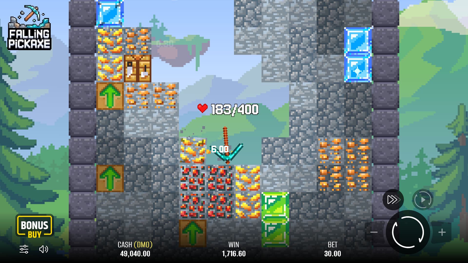 Gameplay Falling Pickaxe
